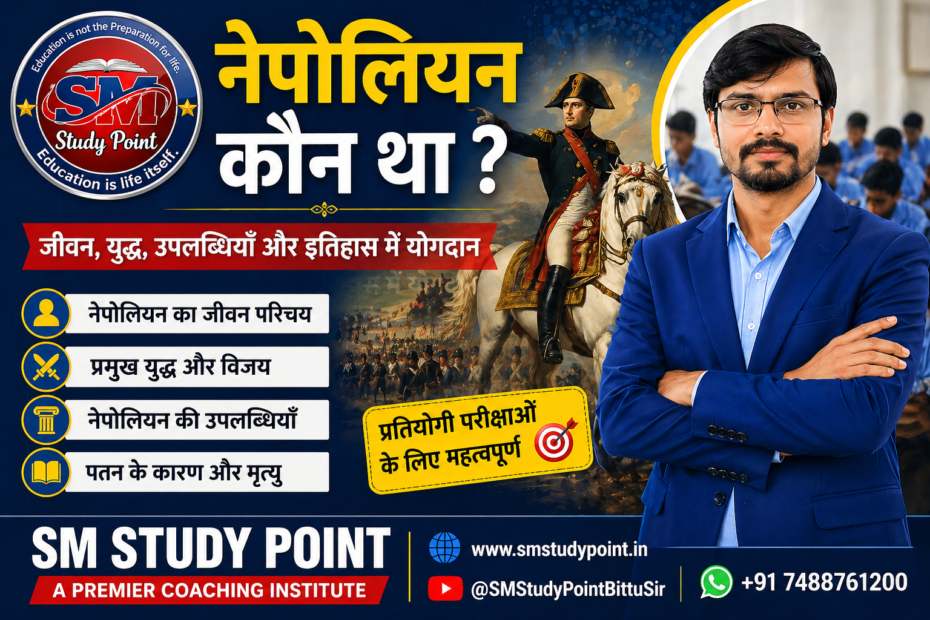 नेपोलियन कौन था नेपोलियन बोनापार्ट का जीवन परिचय, युद्ध, उपलब्धियाँ और इतिहास में योगदान – SM Study Point