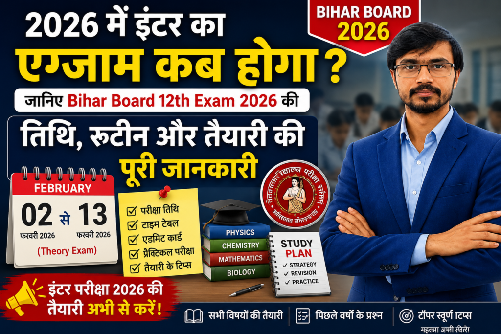 Bihar Board Inter Exam Date 2026: इंटर परीक्षा कब होगी? रूटीन, टाइम टेबल, तैयारी और पूरी जानकारी
