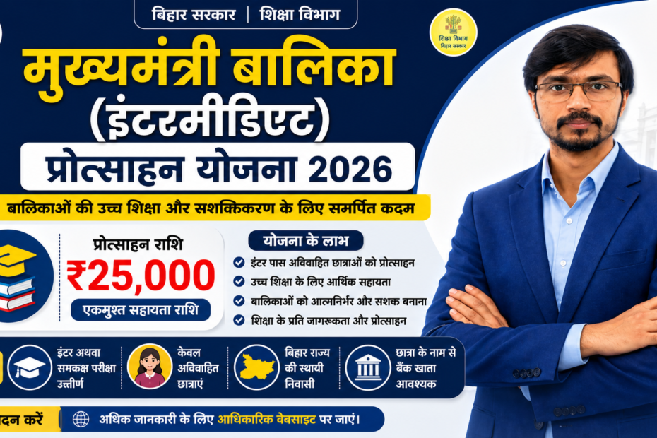 मुख्यमंत्री बालिका इंटरमीडिएट प्रोत्साहन योजना 2026
