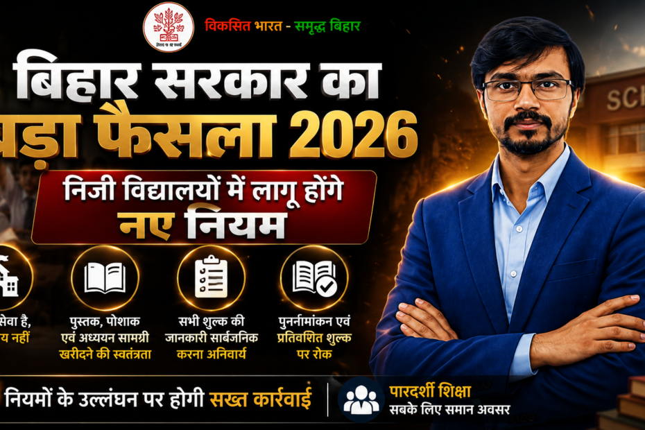 निजी विद्यालय नियम 2026 बिहार सरकार