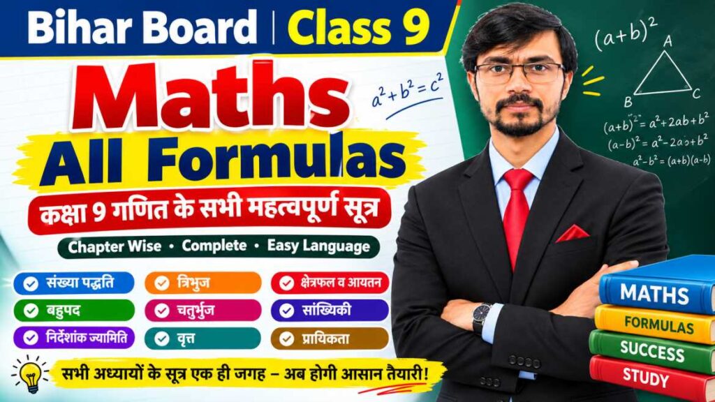 Class 9 Maths All Formulas - कक्षा 9 गणित के सभी सूत्र